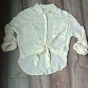 Women's Cream Button Down Shirt
